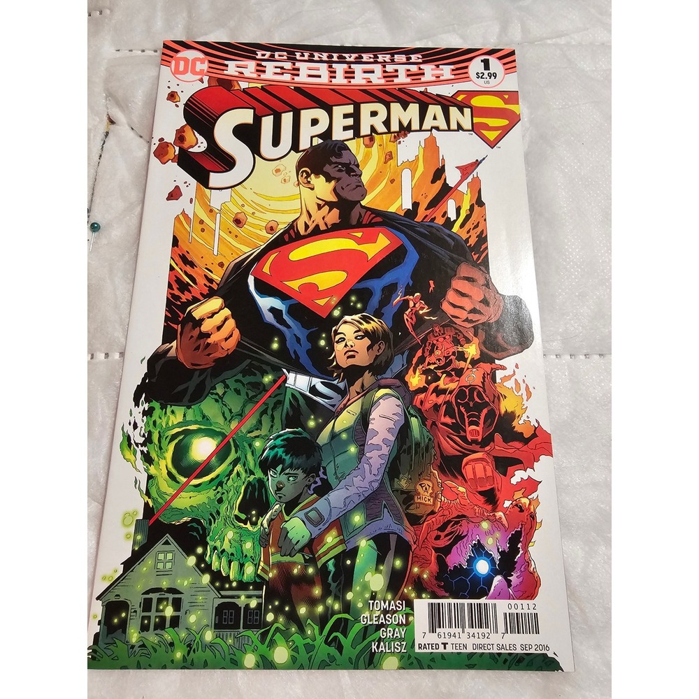DC Superman‎ Rebirth #1 Comic Book Tomasi Gleason Gray Kalisz September 2016